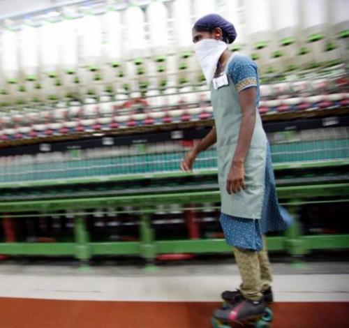 In one of the factories, workers have to work on roller skates without any protective gear 