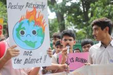 A climate strike in progress. Source: Extinction Rebellion India